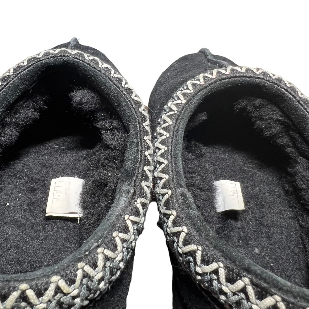SOLD UGG Tasman Clog Black Suede Fuzzy Inside - Picture 11 of 13